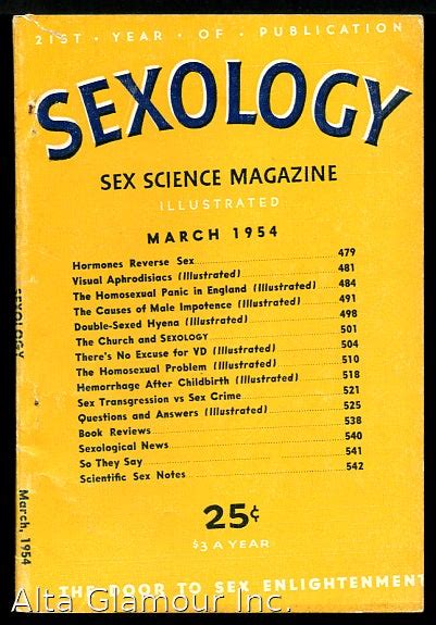 Sexology Sex Science Magazine Vol 20 No 08 March 1954