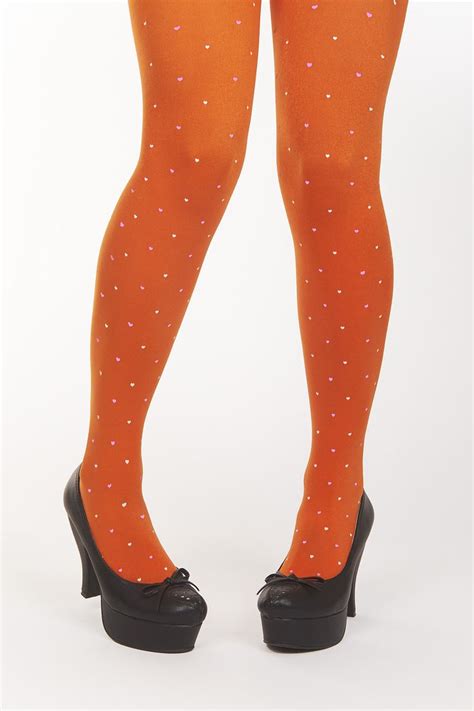 mandarino lexlove nylons pantyhose heels high heels orange tights patterned tights gorgeous