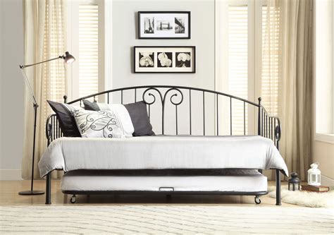 Homelegance Ruby Black Metal Daybed With Trundle Ruby Collection 3 Reviews