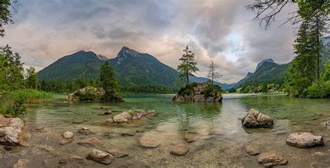 Fondos De Pantalla Alemania Montañas Lago Piedras Hintersee Baviera