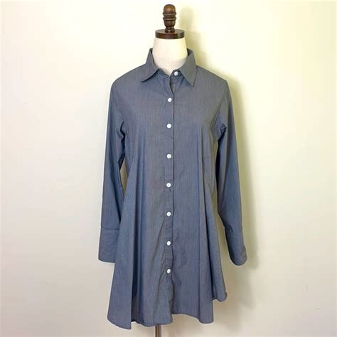 Inae Collection Tops Inae Collection Grey Stripped Button Down