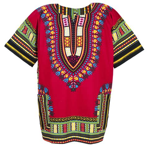 Burgundy African Dashiki Shirt Unisex Dashiki Shirt African