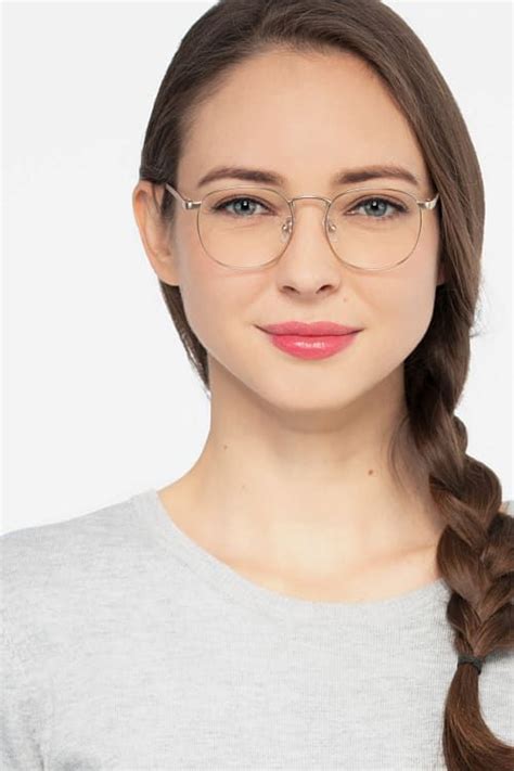 St Michel Round Golden Full Rim Eyeglasses Eyebuydirect Glasses For Face Shape Eyeglasses