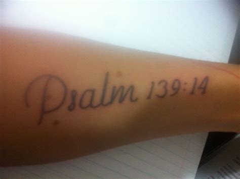 Psalm 13914 I Am Fearfully And Wonderfully Made Psalms Tattoo