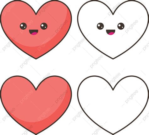 Love Heart Illustration Vector Art Png Heart Illustration Collection Love Symbol Icon Set