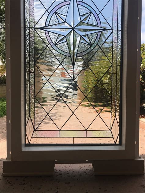 vinyl framed and insulated the maywood” leaded stained glass and beveled window