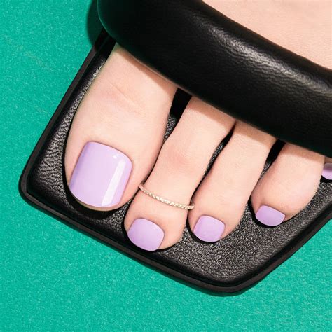 Lavender Toe Nails P00604 Girly Vika Nailjam Eco Gel Pedi Stickers Toenail Wraps Pedicure