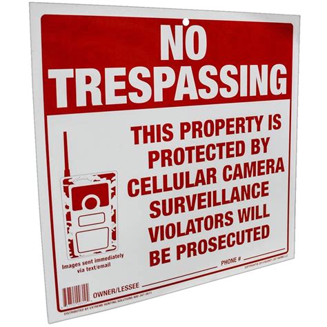 no trespassing sign surveillance aluminum agri supply agri supply