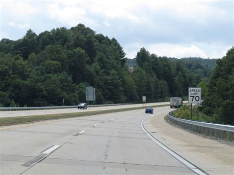 West Virginia Interstate 64 Westbound Cross Country Roads