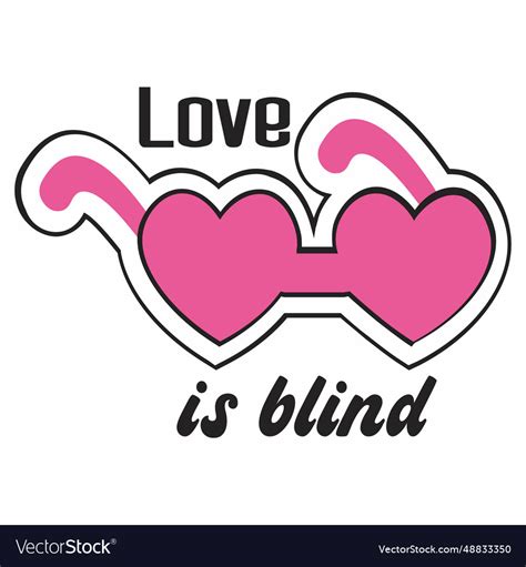 Love Is Blind Royalty Free Vector Image Vectorstock