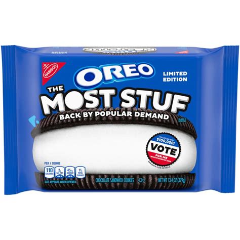 Oreo The Most Stuf Chocolate Sandwich Cookies Limited Edition At