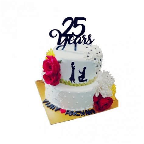 25 Anniversary Silver Jubilee Anniversary Cake