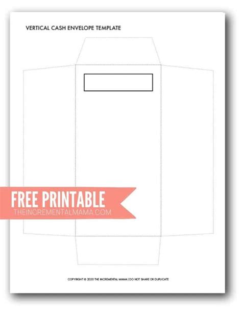 Free Printable Printable Cash Envelope Template