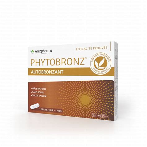 Arkopharma Phytobronz Autobronzant Boîte 30 Gélules Parapharmacie