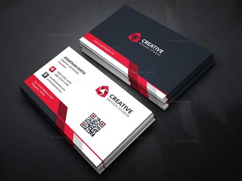 Modern Business Card Template With Creative Design 000366