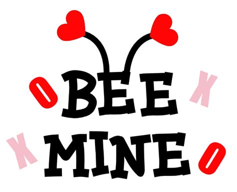 Bee Mine Valentine Free Svg File Svg Heart