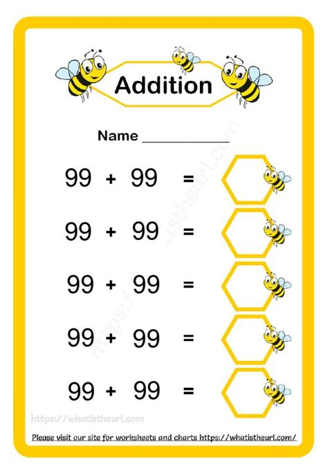 Editable Addition Worksheet for Grade 1 to Grade 4 - Your ...