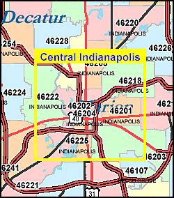 Indiana Zip Code Map United States Map