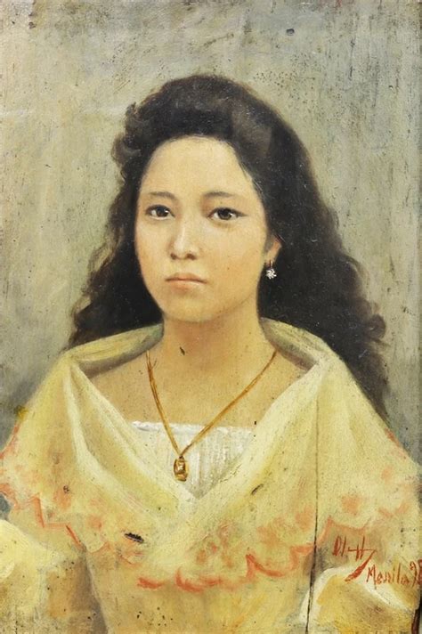 Portrait Of A Lady Signed 1898 Private Collection Filipino Art Filipino Culture Historical
