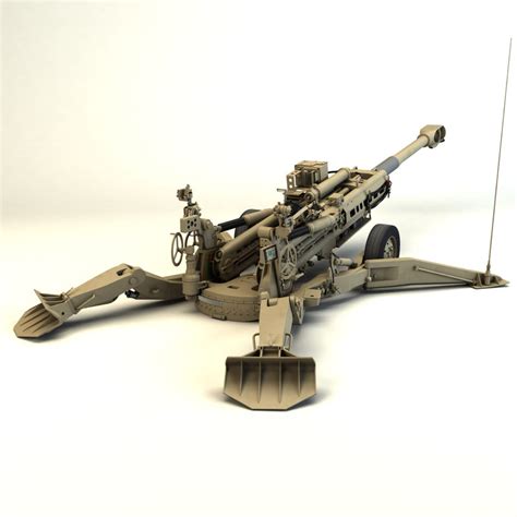 3d Model M777 Howitzer