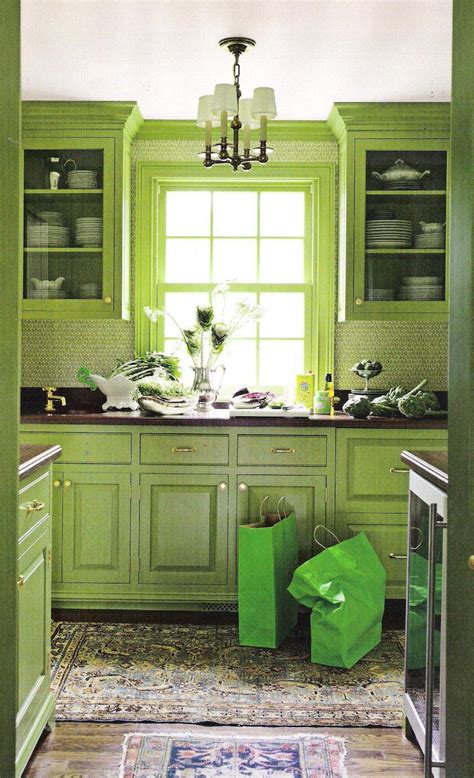 Here's definitive proof that green can work in a kitchen. Green Kitchen Cabinets Calming Room Nuances - Traba Homes