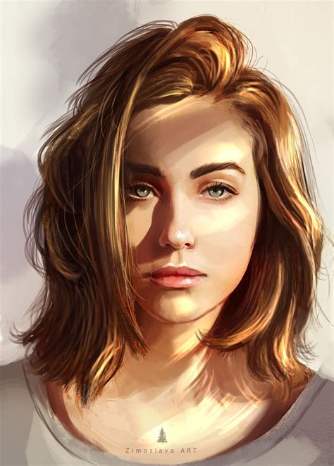 ArtStation - sketch girl portrait, Zimoslava ART | Portrait sketches, Digital portrait, Portrait