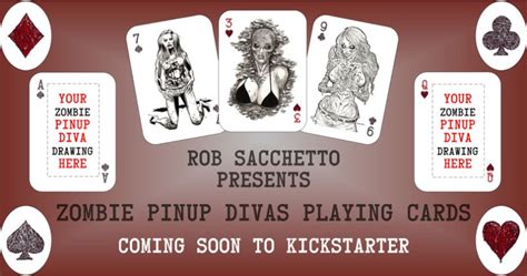 Zombie Art Zombie Pinup Playing Cards Zombie Art By Rob Sacchetto