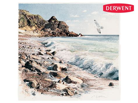 Seascape By Malcolm Mitton Created Using Derwent Drawing Pencils