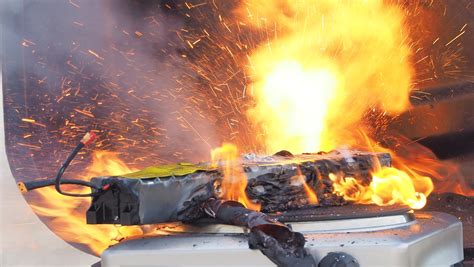 A Lithium Ion Battery On Fire If