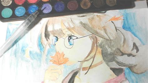 Draw Anime Girl Water Color Drawing Speed By Crazy