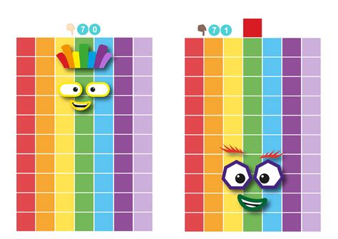 Numberblocks Face Stickers 70 79 Instant Download Pdf Png Etsy Uk