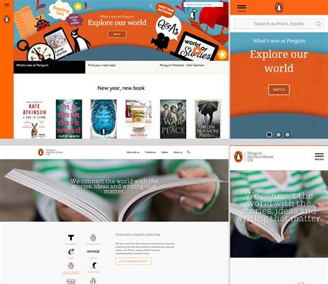 Penguin Random House Redesigns Its Uk Sites Webdesigner Depot