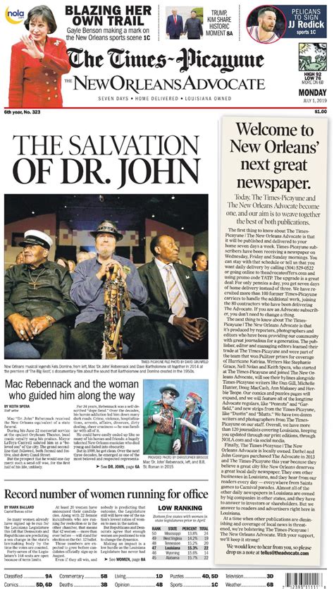 Follow new orleans news from the top news sites and blogs by industry experts in one place. A glimpse in time: See New Orleans' history, from 1837 ...
