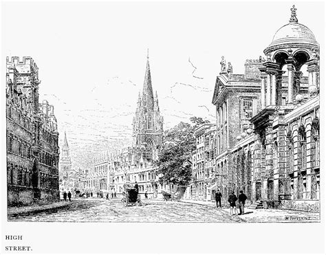 Oxford High Street C1880 Drawing By Granger