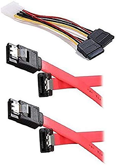 Imbaprice Ssdsata Dual Hard Drive Connection Cable Kit 1x Molex 4 Pin