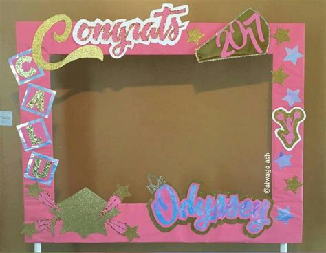 Graduation Party Diy Selfie Photo Booth Frame Pink Party Decorations