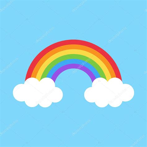 Pictures: simple colorful | Simple Colorful Cute Rainbow Vector Illustration Rainbow Two White ...