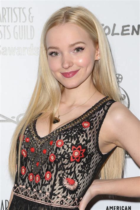 Dove Cameron Straight Platinum Blonde All Over Highlights Hairstyle