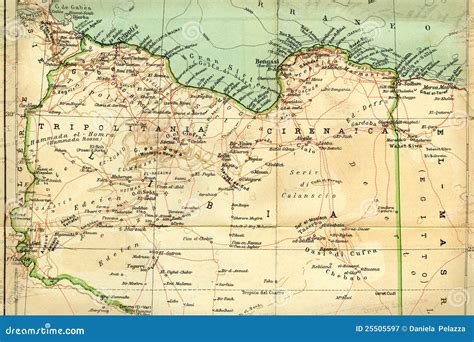 Old Map 1929 Of Libya Royalty Free Stock Photography Image 25505597