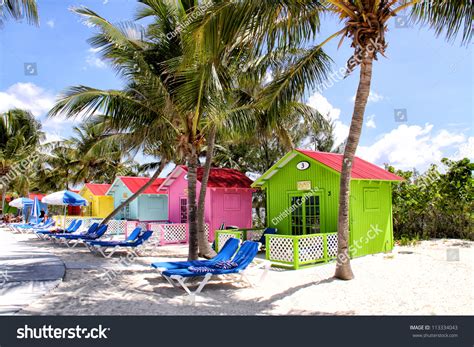 Colorful Beach Huts On The Maldives Stock Photo 113334043 Shutterstock