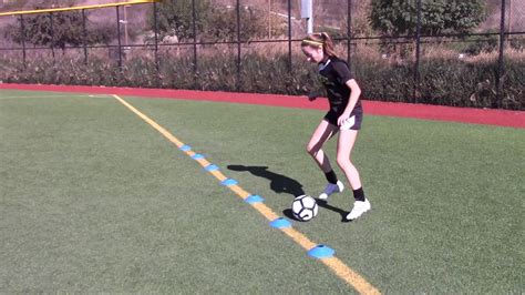 Soccer Drills Dribbling Through Cones Youtube