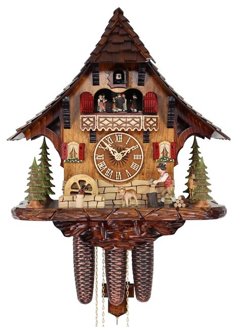 Adolf Herr Cuckoo Clock The Busy Wood Chopper Ah 4461 8tmt 8 Day