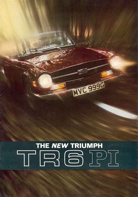 C196812 Triumph Tr6 Pi Brochure Cover Triumph Tr6 Triumph Triumph Cars