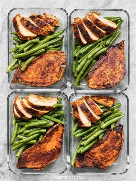 Here's my meal prep for this week. Smoky Chicken and Cinnamon Roasted Sweet Potato Meal Prep ...