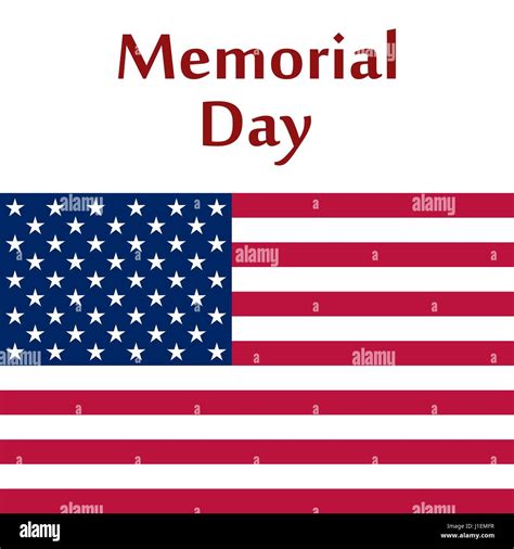 Memorial Day In The United States Stock Vector Image And Art Alamy