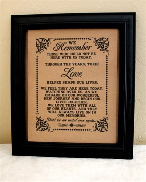 8 X 10 Sign We Remember Those Loved Ones Remembrance In Memory Of