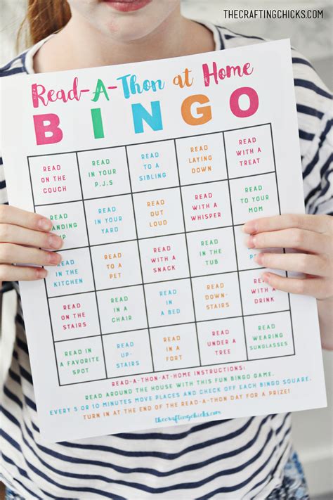 Read A Thon Bingo At Home The Crafting Chicks