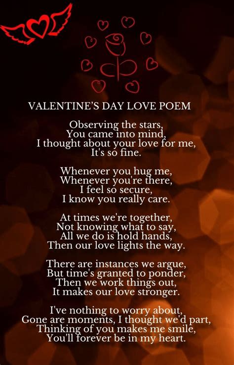 On this valentine's day, utilize some special quotations in order to make your girlfriend or wife fall in love with you all over again. Valentines Day Love Poems | Happy valentine day quotes ...