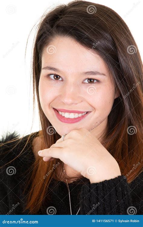 Ashamed Young Beautiful Girl With Hand Over Her Mouth Stock Image
