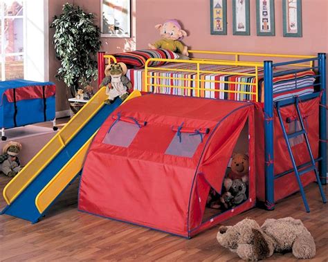 Coaster Furniture Loft Bed With Slide And Tent Oates Co7239